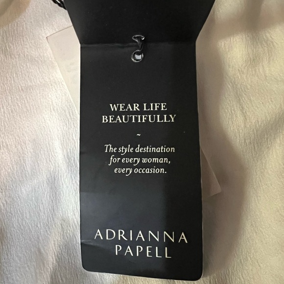 Adrianna Papell Satin Crepe Ivory Jumpsuit - Picture 15 of 16